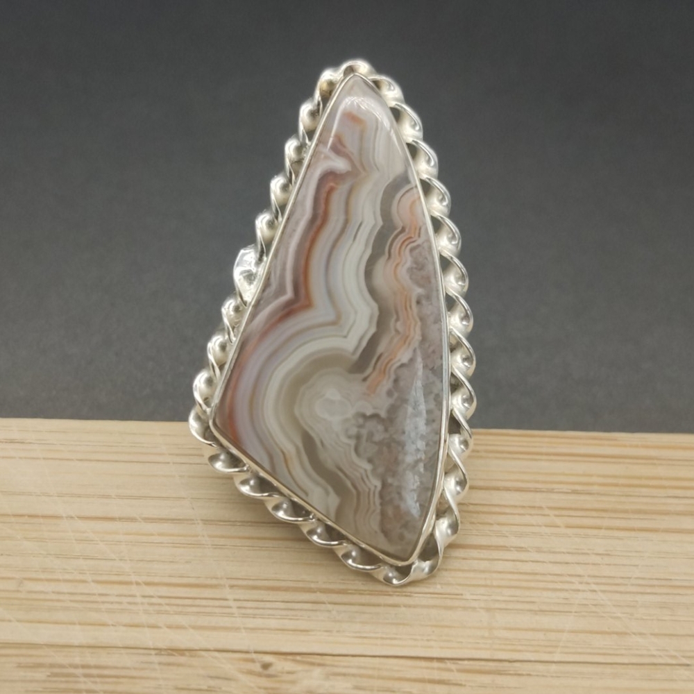 Agate Silver Ring 💎